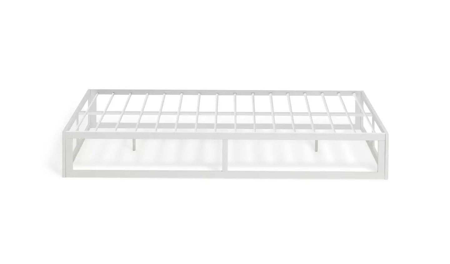 Habitat Platform Single Metal Bed Frame - White